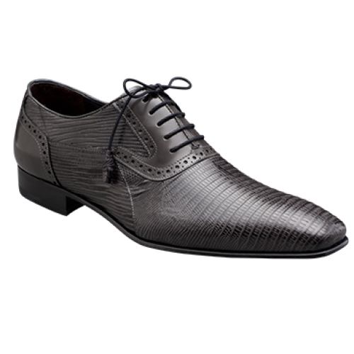 Mezlan "Cambridge" Grey Genuine Lizard / Calf Shoes